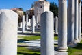 Ancient Greek marble pillar in Athens Royalty Free Stock Photo