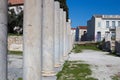Ancient Greek marble pillar in Athens Royalty Free Stock Photo