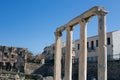 Ancient Greek marble pillar in Athens Royalty Free Stock Photo