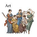 Ancient Greek Muses of Art Royalty Free Stock Photo