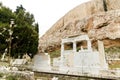 Ancient Greek ruins, columns, building. Acropolis, Athens, Greece. Athens view Royalty Free Stock Photo