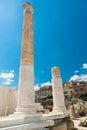 Ancient Greek ruins columns building.