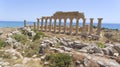 Ancient greek ruins - temple by the sea Royalty Free Stock Photo