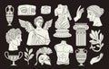 Ancient Greek sculptures set