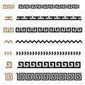 Ancient Greek seamless ornament constructor borders frames pattern set Royalty Free Stock Photo