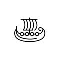 Ancient Greek ship icon Royalty Free Stock Photo