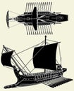 The Ancient Greek Ship Vector 01 Royalty Free Stock Photo