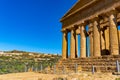Ancient Greek Temple of Concordia in Valley of Temples in Agrigento, Sicily Royalty Free Stock Photo