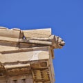 Ancient Greek temple detail, lion's head Royalty Free Stock Photo