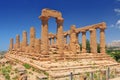Ancient greek Temple of Juno Agrigento Sicily Italy. Royalty Free Stock Photo