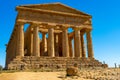 Ancient Greek Temple in the park of ruin the Valley of the Temples, Sicily Royalty Free Stock Photo