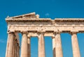 Ancient Greek temple of Parthenon close-up, Athens, Greece Royalty Free Stock Photo