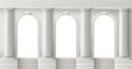 Ancient greek temple with white pillars Royalty Free Stock Photo