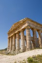 Ancient Greek temple Segesta front view Royalty Free Stock Photo