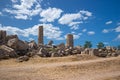 The ancient Greek temple in Selinuntea, Sicily.