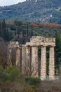 The ancient Greek temple of Zeus in Nemea Royalty Free Stock Photo