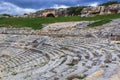 Ancient Greek Theater, Neapolis Archaeological Park in Syracuse, Italy Royalty Free Stock Photo