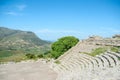 Picture of Ancient Greek theater at Segesta. Royalty Free Stock Photo