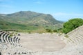 Picture of Ancient Greek theater at Segesta. Royalty Free Stock Photo