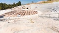 Ancient Greek theater in Syracuse city in Sicily Royalty Free Stock Photo