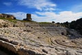 Ancient Greek theater in Syracuse Neapolis, Sicily, Italy Royalty Free Stock Photo