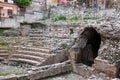 Ancient greek theater in Taormina Royalty Free Stock Photo