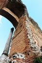 Ancient greek theater of taormina, the ruins Royalty Free Stock Photo