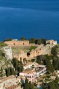 Ancient greek Theater at Taormina Royalty Free Stock Photo