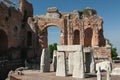 Ancient greek theater of Taormina, Sicily, Italy Royalty Free Stock Photo