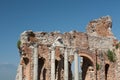 Ancient greek theater of Taormina, Sicily, Italy Royalty Free Stock Photo