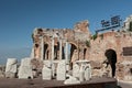 Ancient greek theater of Taormina, Sicily, Italy Royalty Free Stock Photo