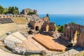 Ancient Greek theater in Taormina, Sicily Royalty Free Stock Photo