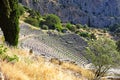 Ancient Greek Theatre, Sanctuary of Apollo, Delphi, Greece Royalty Free Stock Photo