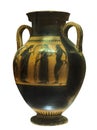 Ancient greek vase isolated on white Royalty Free Stock Photo