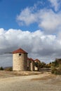 Ancient Greek windmills Melia Evros Greece Royalty Free Stock Photo