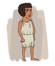 Ancient greek young man in chiton Royalty Free Stock Photo