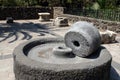 Ancient Grinding Stone Mediterranean Royalty Free Stock Photo