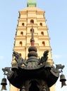 Ancient Haibao Pagoda Sea Treasure Pagoda in Yinchuan, China Royalty Free Stock Photo