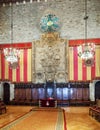 Ancient hall in city hall of Barcelona