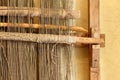 An ancient hand loom used to weave blankets