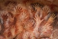 Ancient Hand Paintings at Cueva de Las Manos in Santa Cruz Province, Patagonia, Argentina