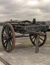 Ancient handcart in Amsterdam harbor