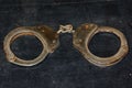 Ancient handcuffs used to arrest criminals.