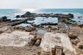 Ancient harbor ruins of caesarea in israel