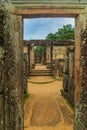 Entrance to the Hatadage Shrine in Polonnaruwa, Sri Lanka Royalty Free Stock Photo