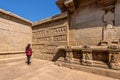 Ancient Hazara Rama temple among the ruins of Hampi, Karnataka, India Royalty Free Stock Photo