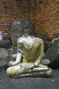 Ancient head broken buddha statue Royalty Free Stock Photo