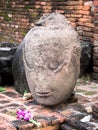 Ancient Head Buddha statue