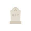 Ancient Headstone Flat design vector illustration. Vector flat style illustration gravestone with text R.I.P Tombstone icon