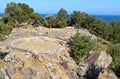 Ancient hellenistic theater at Samothraki Royalty Free Stock Photo